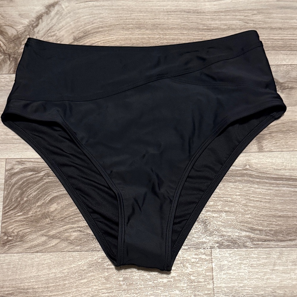 Black High-Waisted Bikini Bottom
